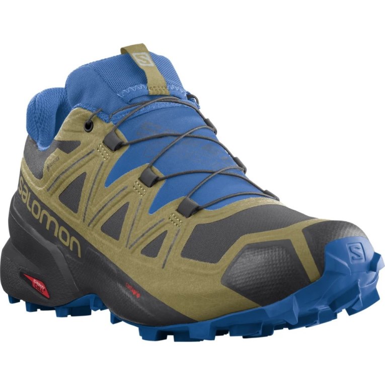Salomon Speedcross 5 GTX Men's Trail Running Shoes Black / Blue / Olive | CA 53P90